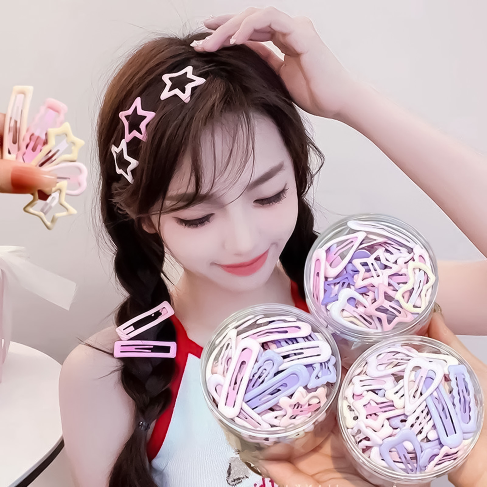 Korean Lifestyle & Kids Boutique - 3PCS Tatlı Stil Şapka İğneleri Günlük