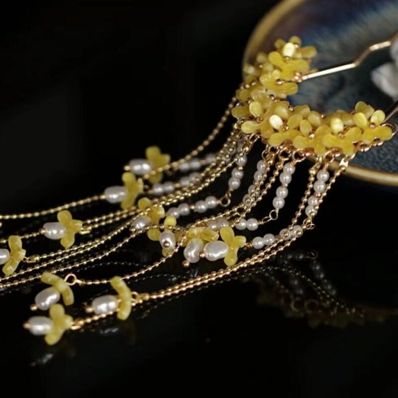 Antik Tarz Osmanthus Püsküllü  - Hanbok Hair Pin incelemesi ve fiyatı
