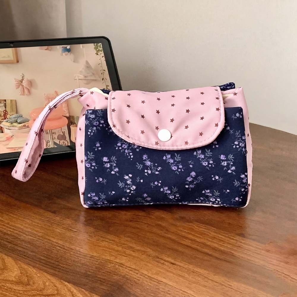 Mor Baskılı Çiçekli Makyaj Çan - Korean Lifestyle & Kids Boutique incelemesi ve fiyatı